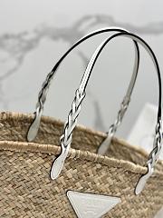 	 Bagsaaa PRADA Raffia Woven Braided Basket Tote White - 25*48*16cm - 2