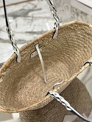 	 Bagsaaa PRADA Raffia Woven Braided Basket Tote White - 25*48*16cm - 3