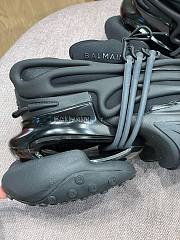 Balmain Black Unicorn Neoprene & Leather Sneakers - 6