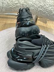 Balmain Black Unicorn Neoprene & Leather Sneakers - 5