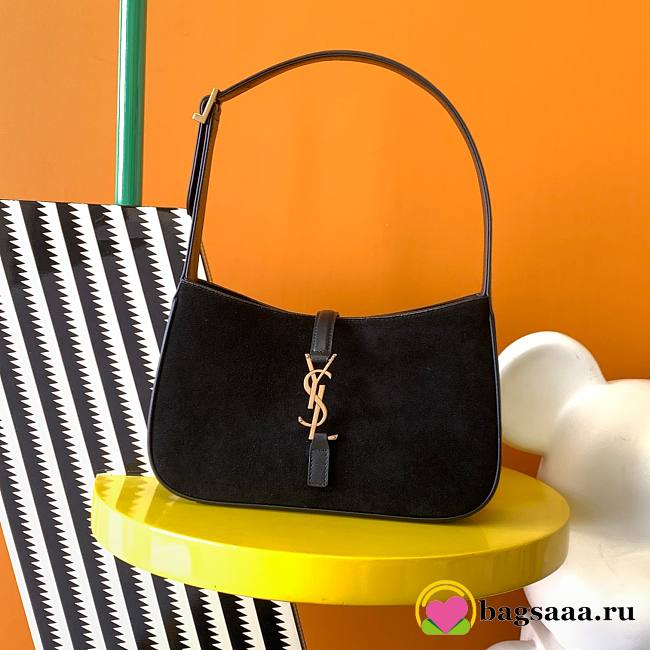 Bagsaaa YSL LE 5 À 7 in black suede leather - 23 X 16 X 6,5 CM - 1