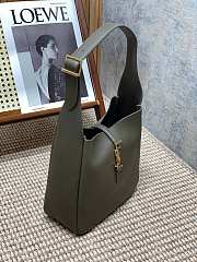 Bagsaaa YSL LE 5 À 7 SUPPLE SMALL IN GRAINED GREEN LEATHER - 23 X 22 X 8.5 CM - 3