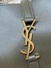 Bagsaaa YSL LE 5 À 7 SUPPLE SMALL IN GRAINED GREEN LEATHER - 23 X 22 X 8.5 CM - 5
