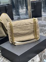 	 Bagsaaa YSL Niki Suede Leather Beige Bag - 28×20×8cm - 2