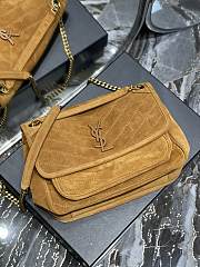 	 Bagsaaa YSL Niki Suede Leather Yellow Bag - 28×20×8cm - 4