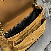 	 Bagsaaa YSL Niki Suede Leather Yellow Bag - 28×20×8cm - 5