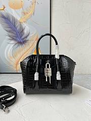 Bagsaaa Givenchy Antigona Lock Tote Bag Black Box Leather - 23*27*13cm - 6