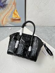 Bagsaaa Givenchy Antigona Lock Tote Bag Black Box Leather - 23*27*13cm - 4