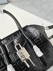 Bagsaaa Givenchy Antigona Lock Tote Bag Black Box Leather - 23*27*13cm - 3