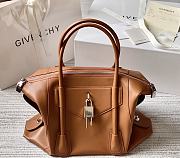 	 Bagsaaa Medium Antigona Soft Lock bag in brown smooth leather - 44*34*7cm - 1
