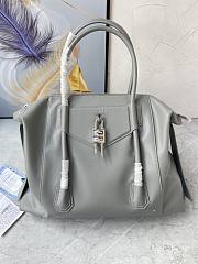 	 Bagsaaa Medium Antigona Soft Lock bag in grey smooth leather - 44*34*7cm - 1