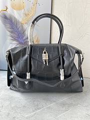 	 Bagsaaa Medium Antigona Soft Lock bag in black croc leather - 44*34*7cm - 2