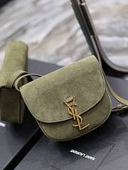 Bagsaaa YSL Kaia Small Bag In Green Suede Leather - 18 x 15.5 x 5.5 cm - 6