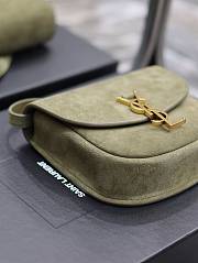 Bagsaaa YSL Kaia Small Bag In Green Suede Leather - 18 x 15.5 x 5.5 cm - 4