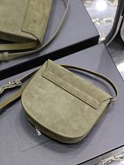 Bagsaaa YSL Kaia Small Bag In Green Suede Leather - 18 x 15.5 x 5.5 cm - 3