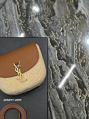 Bagsaaa YSL Kaia Small Bag In Beige Shearling Leather - 18 x 15.5 x 5.5 cm - 5