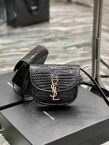 Bagsaaa YSL Kaia Small Bag In Crocodile Leather - 18 x 15.5 x 5.5 cm