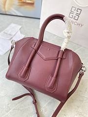 	 Bagsaaa Givenchy Antigona Lock Tote Bag Burgundy - 23*27*13cm - 6