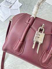 	 Bagsaaa Givenchy Antigona Lock Tote Bag Burgundy - 23*27*13cm - 5
