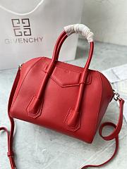 	 Bagsaaa Givenchy Antigona Lock Tote Bag Red - 23*27*13cm - 3