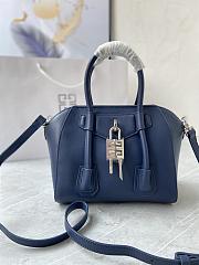 	 Bagsaaa Givenchy Antigona Lock Tote Bag Blue - 23*27*13cm - 1