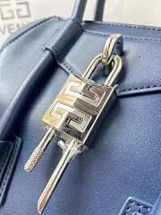 	 Bagsaaa Givenchy Antigona Lock Tote Bag Blue - 23*27*13cm - 2