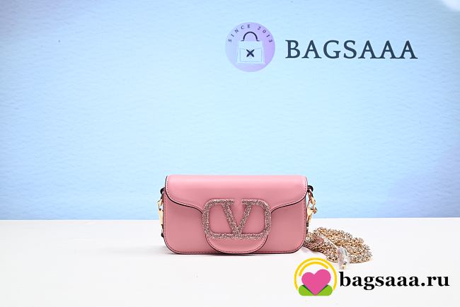 Bagsaaa Valentino Garavani small Locò crystal-embellished shoulder bag 20cm - 1