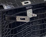 	 Bagsaaa Hermes Mini Kelly Crocodile Black 19cm - 5