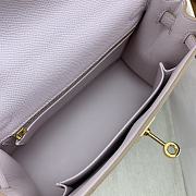 Bagsaaa Hermes Kelly 25cm Epsom Leather Pink With Gold Hardware - 5