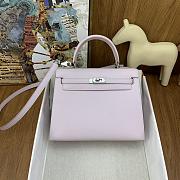 	 Bagsaaa Hermes Kelly 25cm Epsom Leather Pink With Silver Hardware - 1