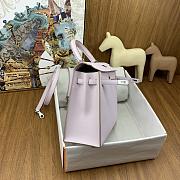 	 Bagsaaa Hermes Kelly 25cm Epsom Leather Pink With Silver Hardware - 3