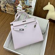 	 Bagsaaa Hermes Kelly 25cm Epsom Leather Pink With Silver Hardware - 6