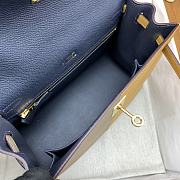 	 Bagsaaa Hermes Kelly 25cm Epsom Leather Beige and Taupe - 6