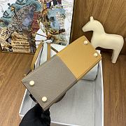 	 Bagsaaa Hermes Kelly 25cm Epsom Leather Beige and Taupe - 5