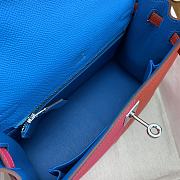 	 Bagsaaa Hermes Kelly 25cm Epsom Leather Pink and Red - 4