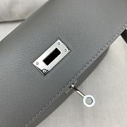 Bagsaaa Hermes Pochette swift leather 22cm grey  - 6