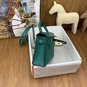 Bagsaaa Hermes Mini Kelly Ostrich Leather in Green 19cm - 4