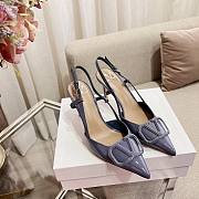 	 Bagsaaa Valentino Signature Vlogo Slingback Blue - 2