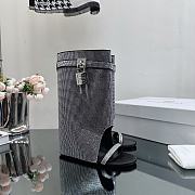 Bagsaaa Givenchy Shark Lock Embellished Satin Sandals In Metallic - 5