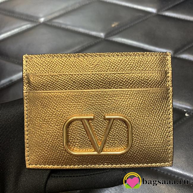 Bagsaaa Valentino VLogo Signature metallic cardholder - 1