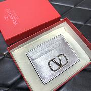 	 Bagsaaa Valentino VLogo Signature metallic silver cardholder - 2