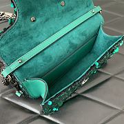 	 Bagsaaa Valentino VLogo Signature Foldover Top Mini Green Shoulder Bag - 19x10.5x5cm - 2