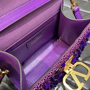 	 Bagsaaa Valentino Garavani Embellished Locó Top-Handle 3D Sequins Purple Bag - 19x13x9cm - 4