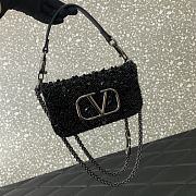 Bagsaaa Valentino Garavani Loco Small VLOGO Sequins Shoulder Bag - 19x10.5x5cm - 4