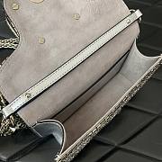 Bagsaaa Valentino Garavani Loco Small VLOGO Sequins Shoulder Bag Silver - 19x10.5x5cm - 5