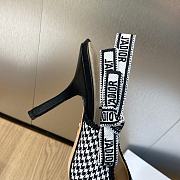	 BAGSAAA DIOR J'ADIOR SLINGBACK PUMP Black and White Micro-Houndstooth Embroidered Cotton 10cm - 4
