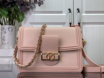 	 Bagsaaa Louis Vuitton Dauphine MM Epi Leather Pink - 25 x 17 x 10.5 cm