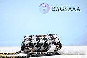 Bagsaaa Chanel 19 Bag Tweed Quilted Black and White 26cm - 2