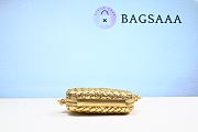 Bagsaaa Bottega Veneta Knot-embellished Metallic Intrecciato Plissé Leather Shoulder Bag In Gold - 5
