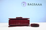 Bagsaaa Dolce & Gabbana Amore Shoulder Bag In Crocodile Leather Red – 27x8x18cm - 4